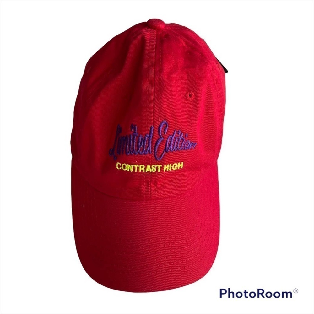 K&B Trading Hat Ethos CH Contrast High Baseball Cap Hat Limited Edition Red rare